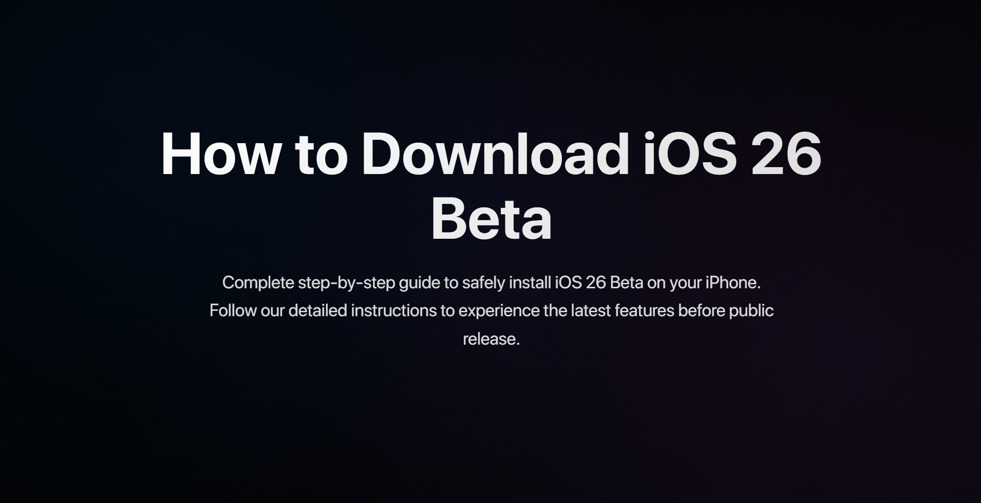 How to download iOS 26 Beta