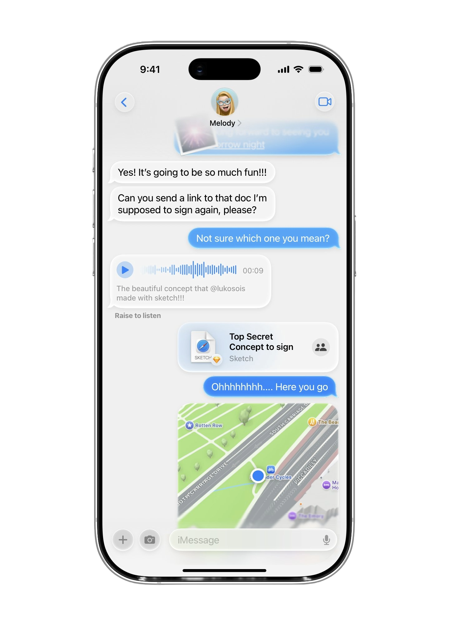 Screenshot of iOS 26 enhanced RCS messaging